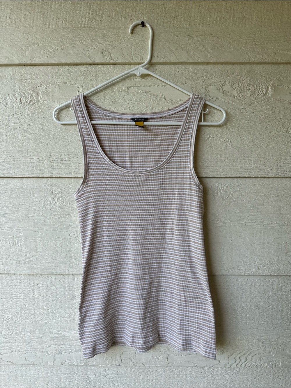 Tan striped tank top